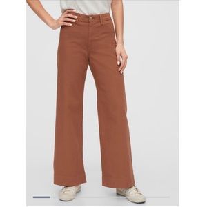 SIZE 10 - GAP High Rise Wide Leg Crop Pants